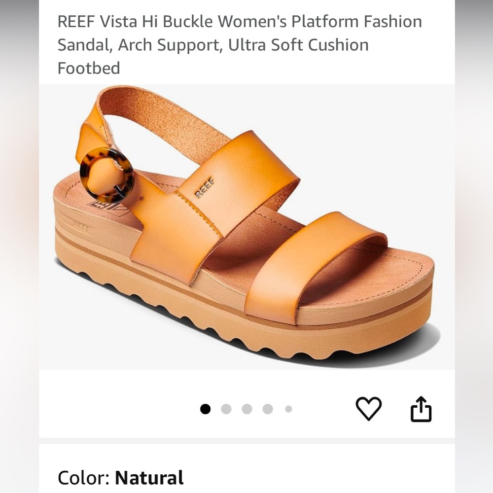Reef Vista Platform sandal. Size 7.
